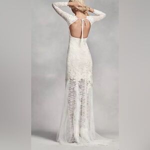 White by Vera Wang Lace Wedding Dress - White and Cream